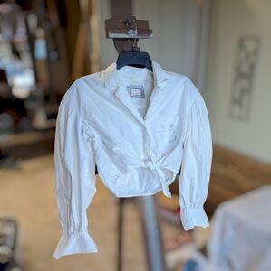 Vintage 90s 80s Z. Cavaricci Crop Shirt S/M